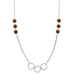 Tiger's Eye and Sterling Silver Necklace (30 in.)