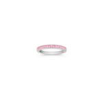 Princess Cut Pink Sapphire Channel Set Anniversary Band