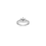 Cathedral Round Diamond Engagement Ring in Platinum