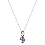 Round Lavender Sapphire and Diamond Pendant (18)