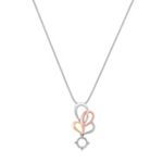 14k Tri-Tone Gold Pendant (18 in.)