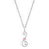 Heart-Shaped Pink Sapphire and Sterling Silver Sweetheart Pendant