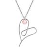 7mm Cultured Freshwater Pearl and Sterling Silver Heart Pendant (18)