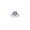 Diamond and Sapphire Engagement Ring with Pave Setting