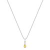 Pear-Shaped Yellow Sapphire and Round Diamond Pendant (18)
