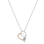 14k White and Rose Gold Pendant (18 in.)
