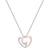 Round Diamond and Sterling Silver Sweetheart Pendant (18)