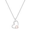 Round Diamond and Sterling Silver Sweetheart Pendant (18)