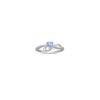 Heart Shaped Ice Blue Sapphire Ring in Sterling Silver