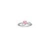 Heart Shaped Pink Sapphire Ring in Sterling Silver