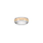 Sterling Silver and 14k Yellow Gold Comfort Fit Ring (7mm)