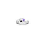 Round Multi-Colored Sapphire Ring in Sterling Silver