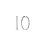 Round Diamond Hoop Earrings