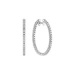 Round Diamond Hoop Earrings