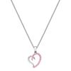 Round Pink Sapphire and Sterling Silver Sweetheart Heart Pendant (18)