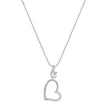 Round Diamond Heart Pendant (18 in.)