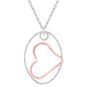 Sterling Silver Floating Heart Pendant and Earrings Two-Piece Set (18)