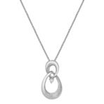Round Diamond and Sterling Silver Pendant (18)