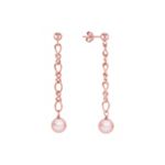 7mm Pink Cultured Pearl and Sterling Silver Earrings