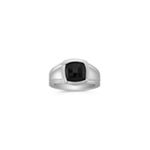 Cushion Cut Black Sapphire Ring