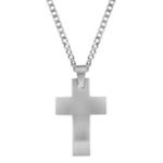 Stainless Steel Cross Necklace (24 in.)
