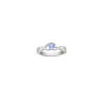 Round Ice Blue Sapphire Ring in Sterling Silver