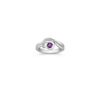 Round Lavender Sapphire Ring in Sterling Silver