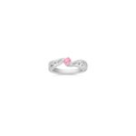 Oval Pink Sapphire Ring in Sterling Silver