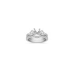 Three-Stone Swirl Diamond Wedding Set
