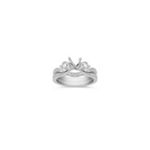 Three-Stone Swirl Diamond Wedding Set