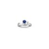 Round Sapphire Ring in Sterling Silver