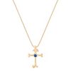 Round Sapphire Cross Pendant (18)