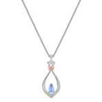 Pear Shaped Ice Blue Sapphire in Sterling Silver (18)