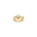 Swirl Diamond Wedding Set with Channel Setting