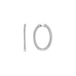 Round Diamond Hoop Earrings