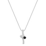 Round Multi-Colored Sapphire Pendant in Sterling Silver (18 in.)