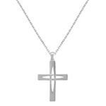 Sterling Silver Cross Necklace (20 in.)