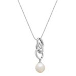 9mm Cultured Freshwater Pearl and Sterling Silver Pendant (18 in.)
