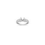 Vintage Diamond Engagement Ring with Pave and Channel Setting