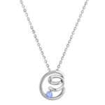Ice Blue Sapphire and Sterling Silver Pendant (18 in.)