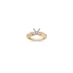 Princess Cut and Round Diamond Engagement Ring