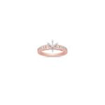 Vintage Diamond Engagement Ring with Channel Setting in Rose Gold