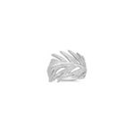 Modern Feather Sterling Silver Ring