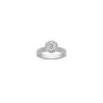 Halo Vintage Round Diamond Wedding Set