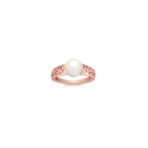 8mm Cultured Akoya Pearl Ring in Rose Gold