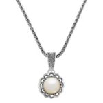 Vintage Pearl and Sterling Silver Pendant (16 in.)