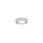 Round Diamond Ring in 14k White and Rose Gold
