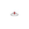 Marquise Ruby and Halo Diamond Ring
