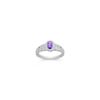 Oval Lavender Sapphire and Round Diamond Ring