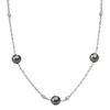 9mm Cultured Tahitian Pearl and Sterling Silver Necklace (25)